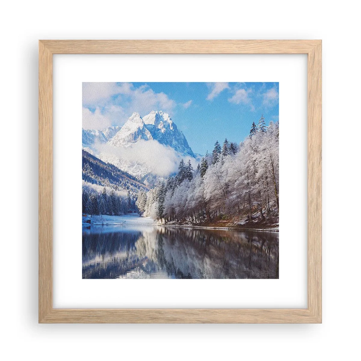 Affisch i ram av ljusek - Snövakt - 30x30 cm