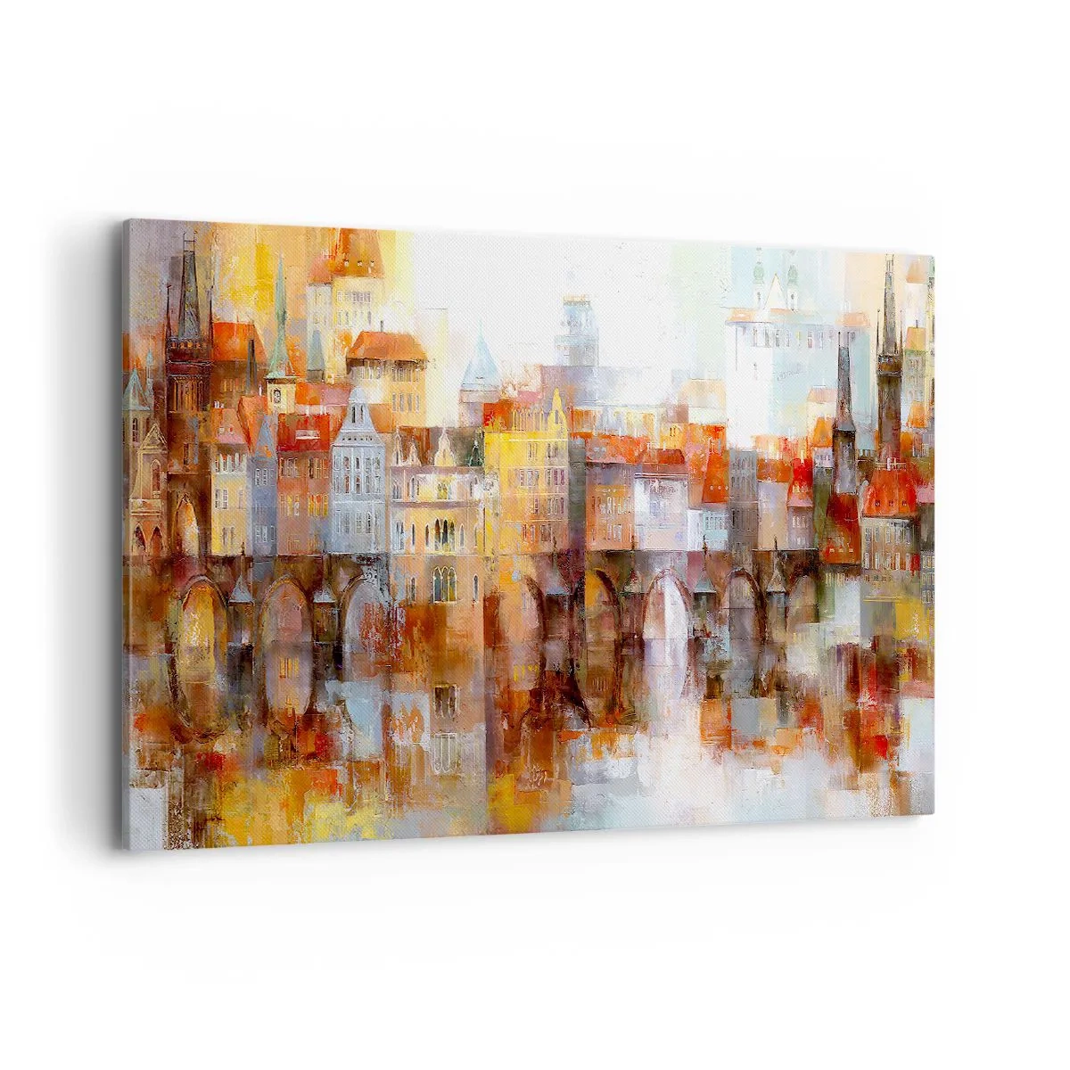 Canvastavla - Bild på duk - Vackert under bron - 100x70 cm