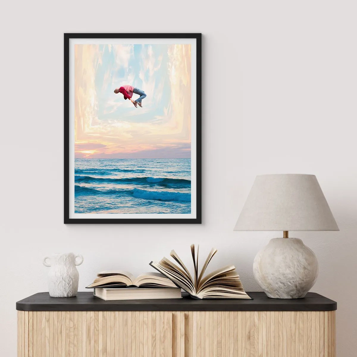 Affisch i svart ram - Till en annan dimension - 30x40 cm