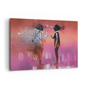 Canvastavla - Bild på duk - Kan man titta in i sig själv? - 100x70 cm