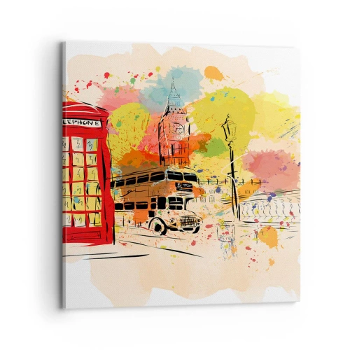 Canvastavla - Bild på duk - Mångfaldens stad - 70x70 cm