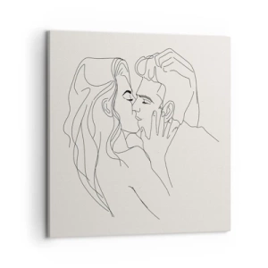 Canvastavla - Bild på duk - I kärlekens famn - 60x60 cm