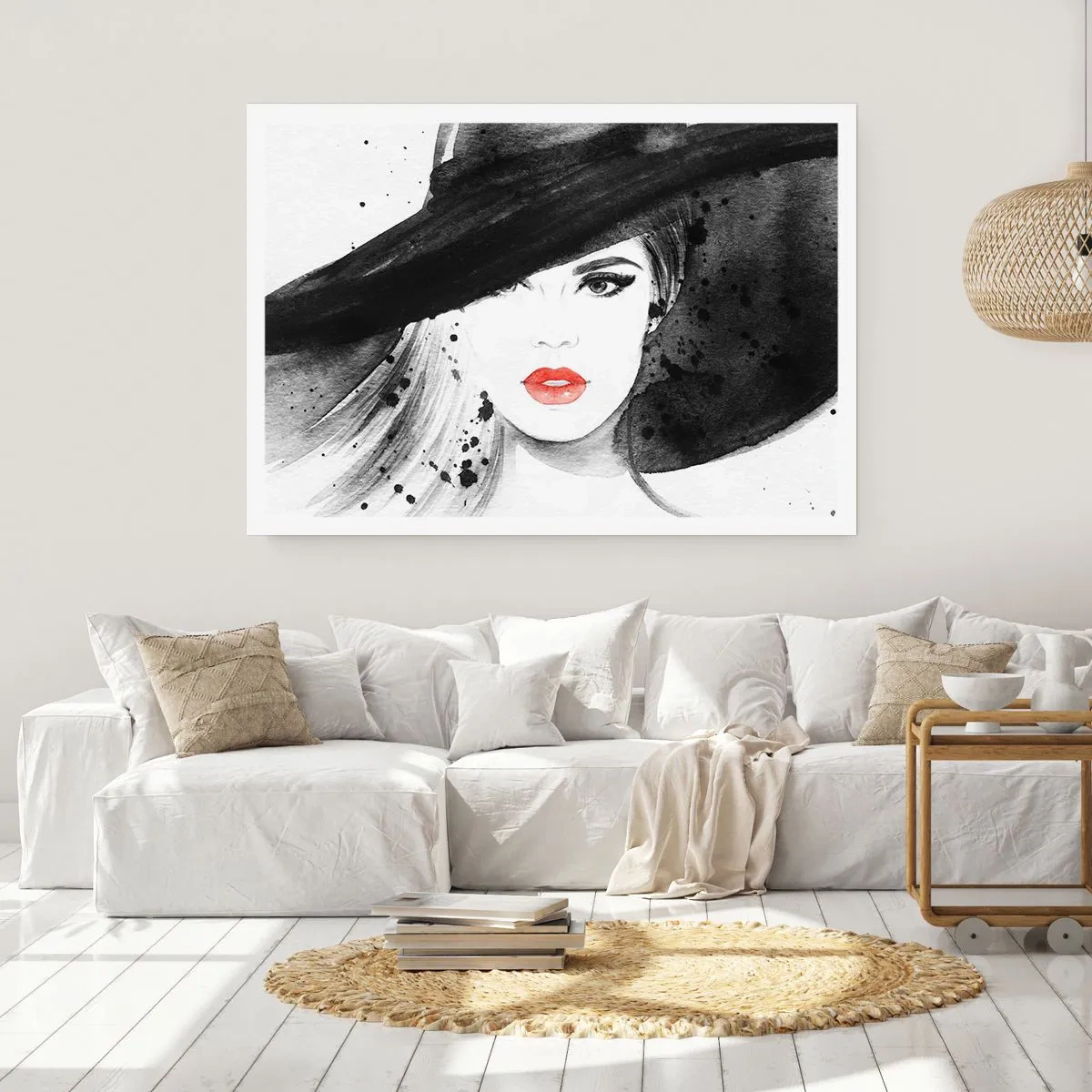 Affisch - En dam i svart - 70x50 cm