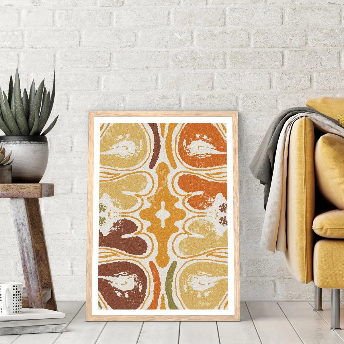 Affisch i ram av ljusek - Sentimental abstraktion - 70x100 cm