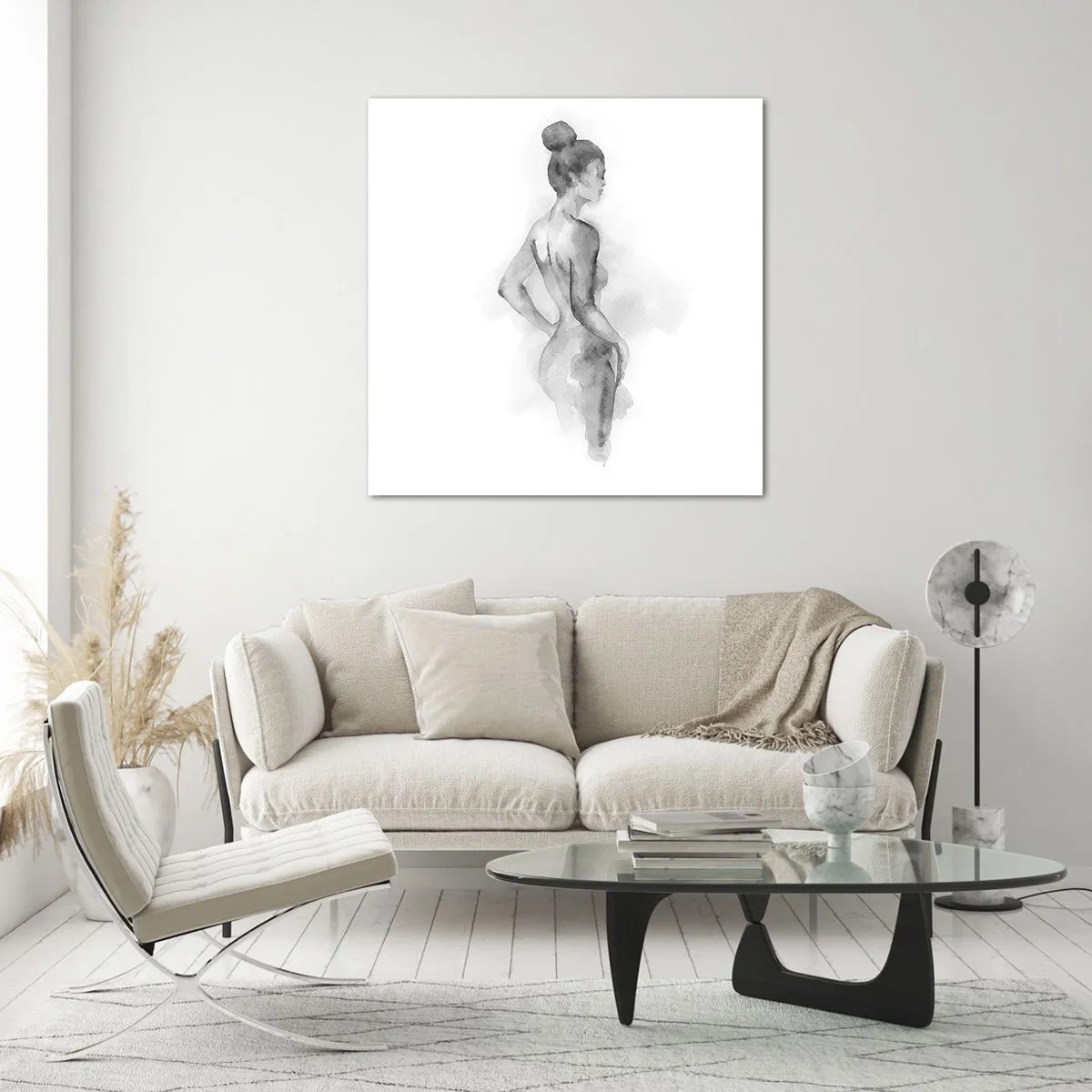 Glastavla - Bild på glas - Vacker som målandet - 70x70 cm