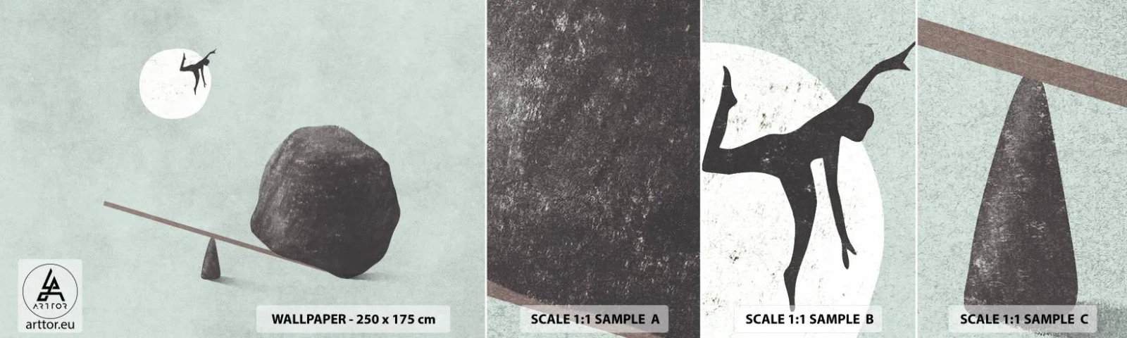 Fototapet Prov Standard Eco - Uppfylld dröm - Abstraktion, Bit, Man - 100x30 cm