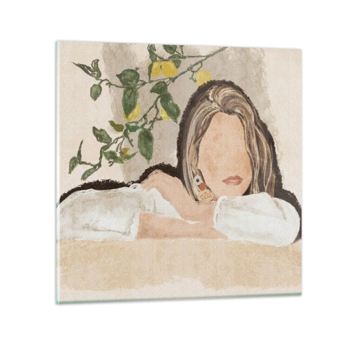 Glastavla - Bild på glas - Sydlig skönhet - 40x40 cm