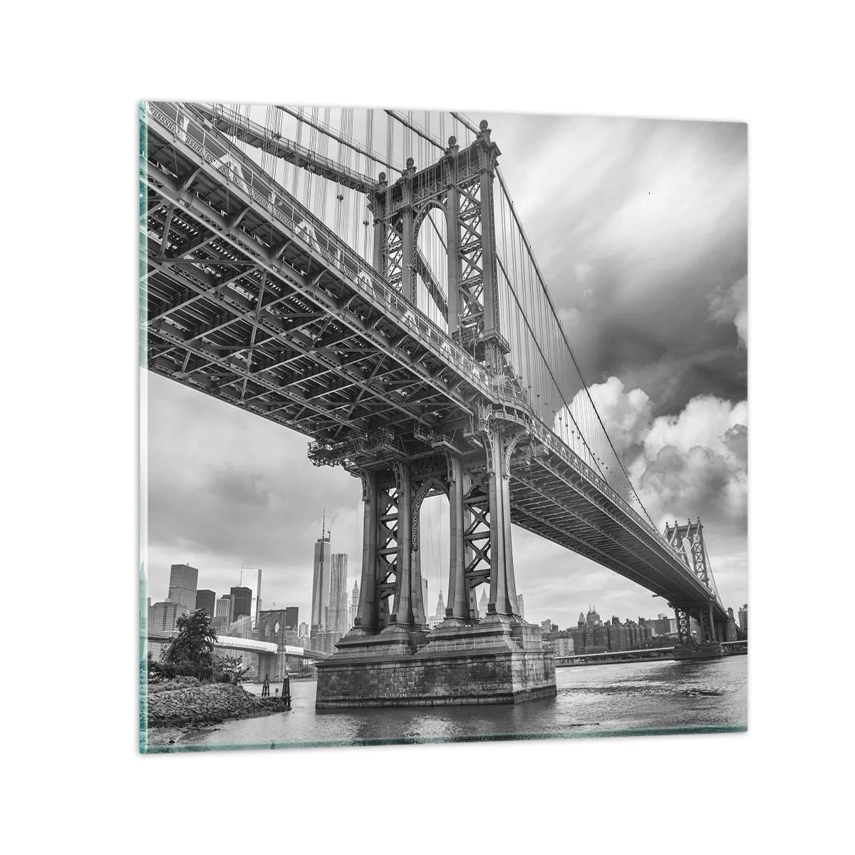 Glastavla - Bild på glas - Till stadens hjärta - 50x50 cm