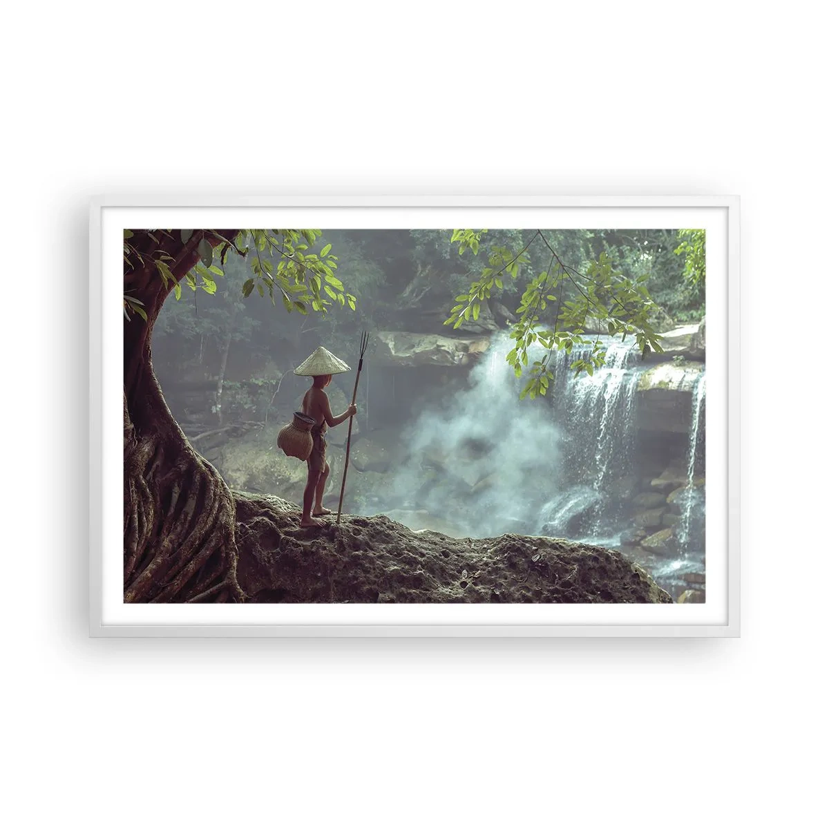 Affisch i vit ram - Vän med naturen - 91x61 cm