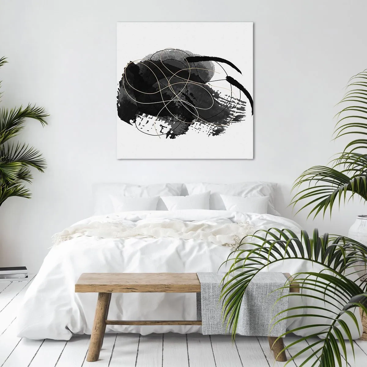 Canvastavla - Bild på duk - Uppkommen ur svärta - 60x60 cm