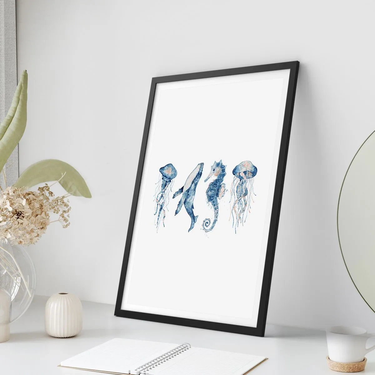 Affisch i svart ram - Havets under - 61x91 cm