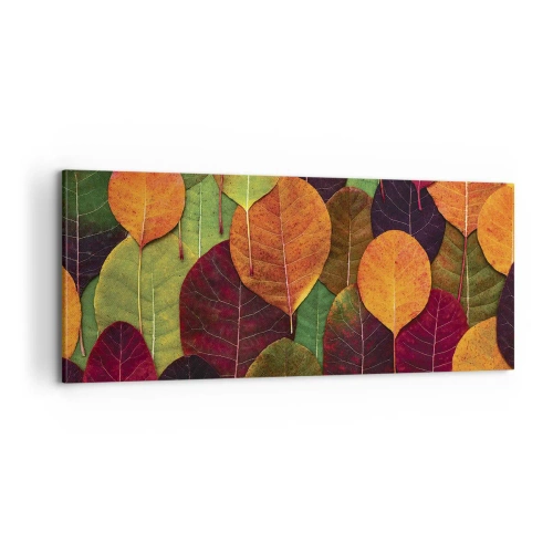 Canvastavla - Bild på duk - Höstmosaik - 100x40 cm