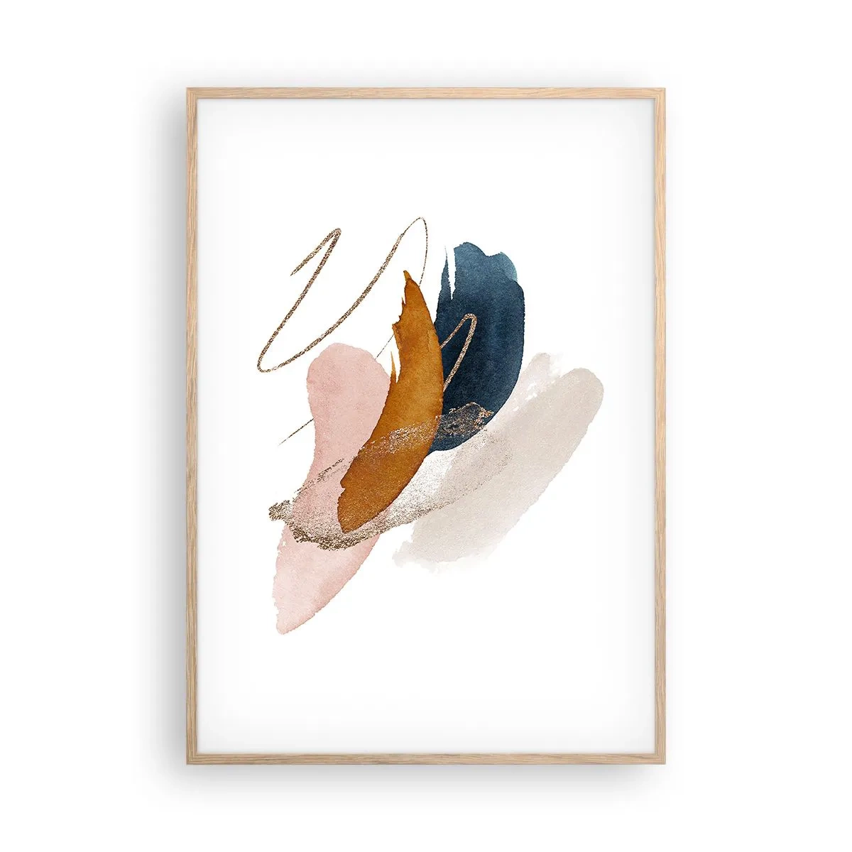 Affisch i ram av ljusek - Bevingad komposition - 70x100 cm