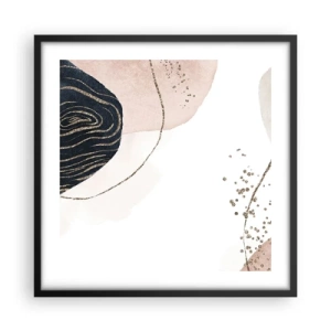 Affisch i svart ram - Allt flyter - 50x50 cm