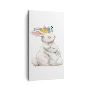 Canvastavla - Bild på duk - Alltid bäst hos mamma - 45x80 cm