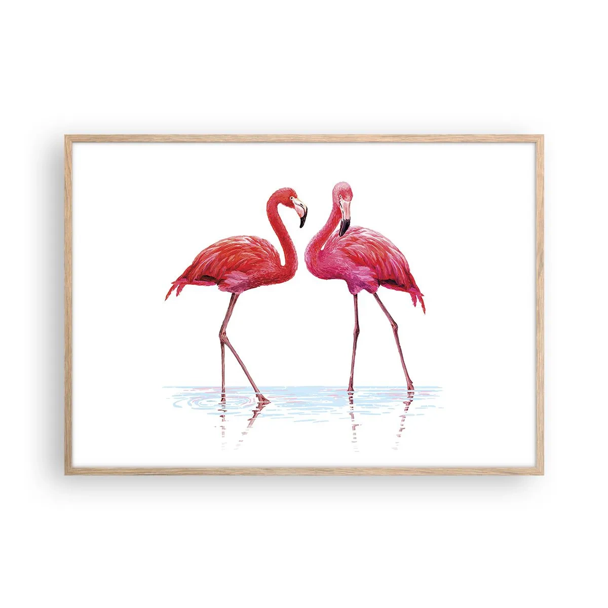 Affisch i ram av ljusek - Rosa rendez-vous - 100x70 cm