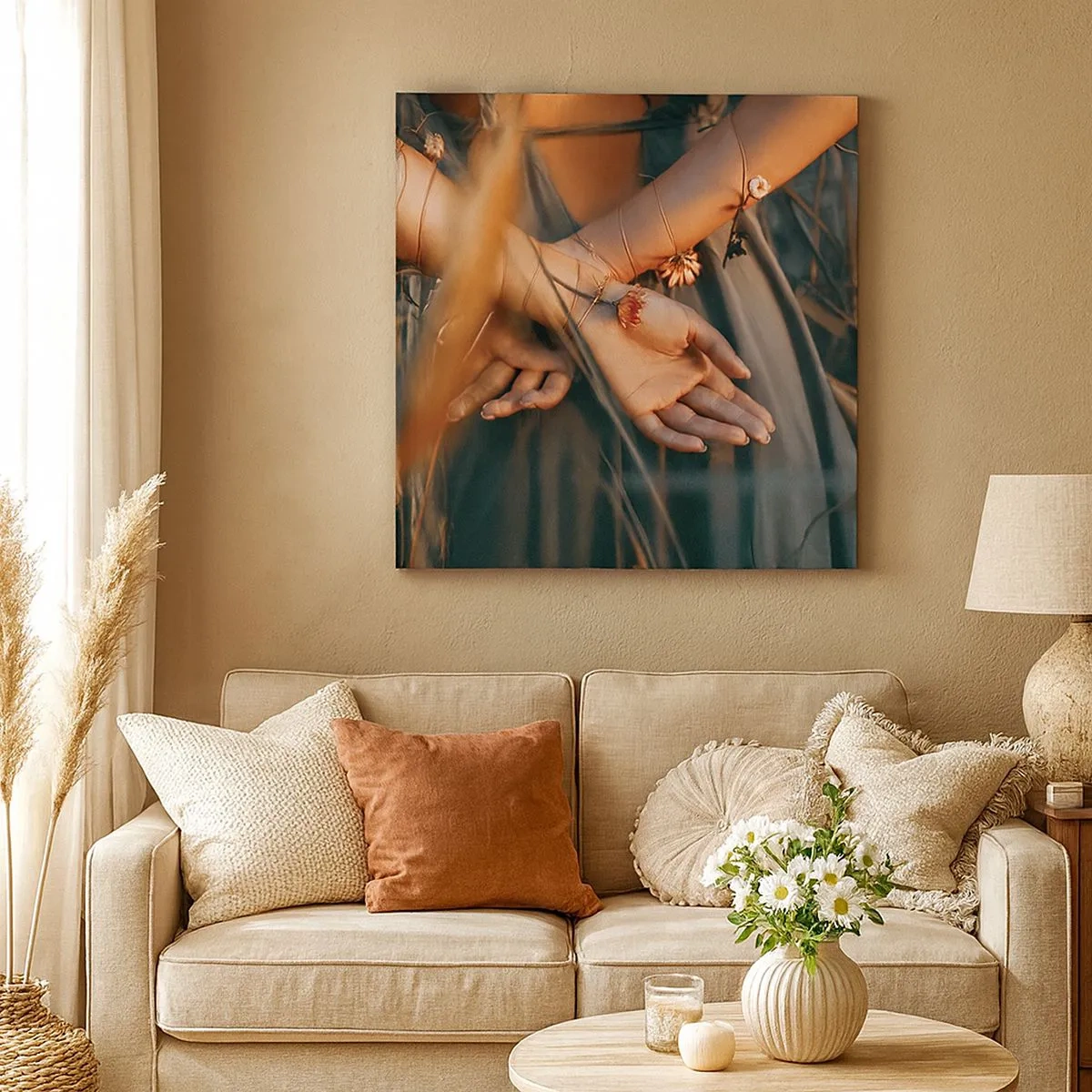 Canvastavla - Bild på duk - Bunden till naturen - 30x30 cm