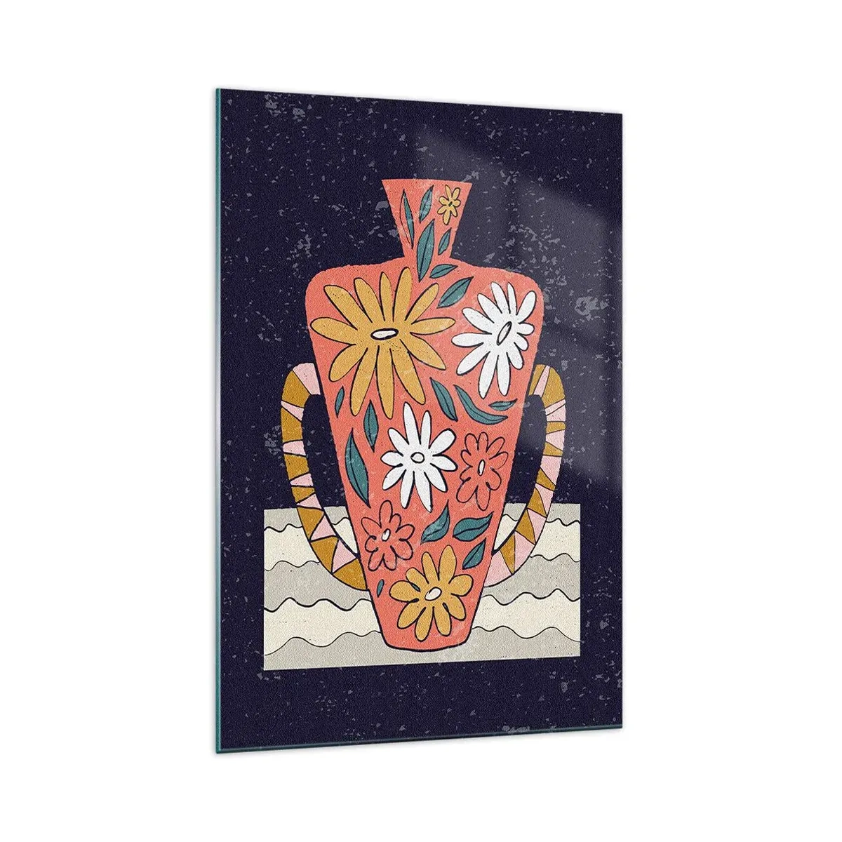 Glastavla - Bild på glas - Målad kanna - 70x100 cm