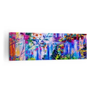 Canvastavla - Bild på duk - Impression - italiensk gränd - 160x50 cm