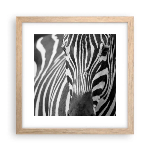 Affisch i ram av ljusek - Världen är svart-vit - 30x30 cm