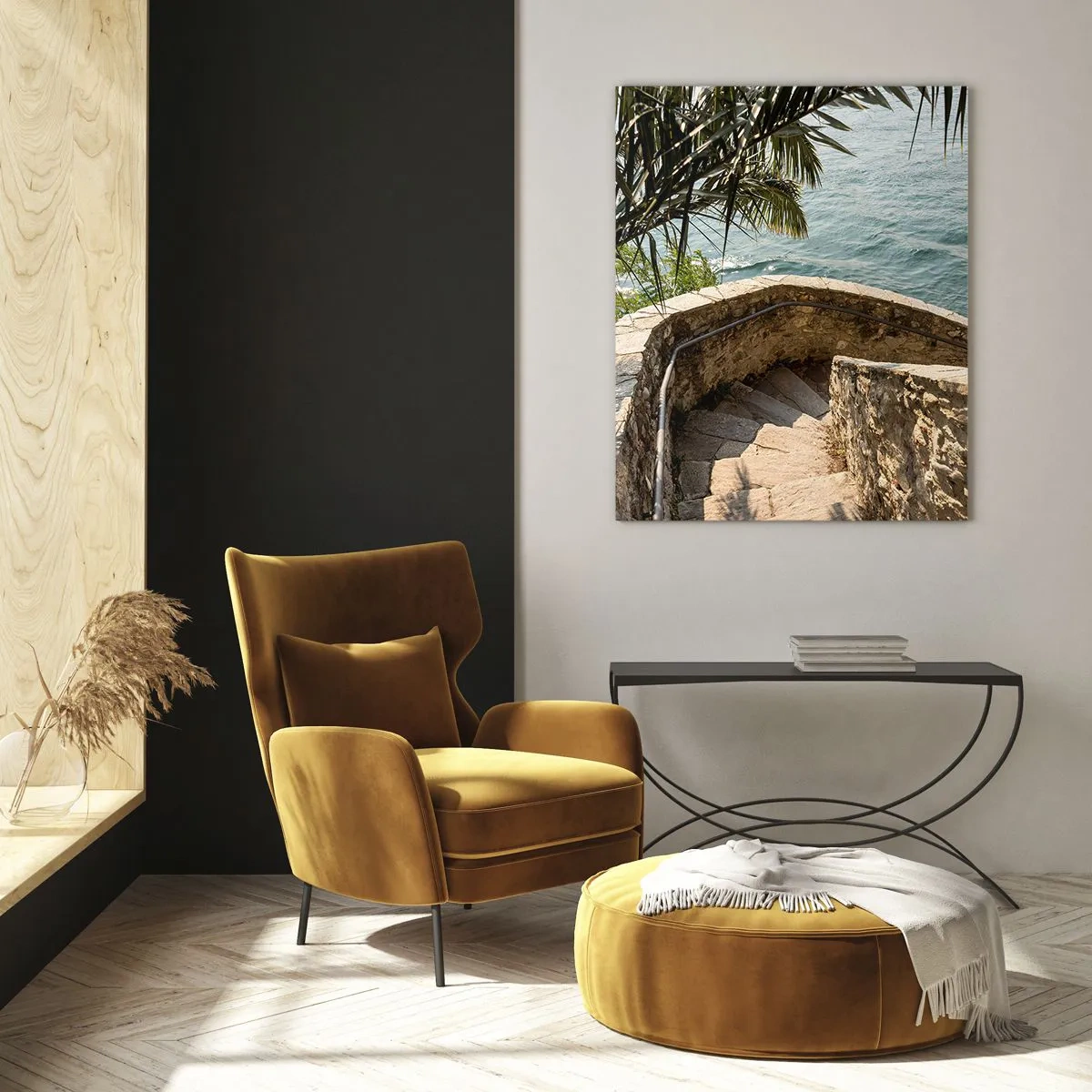 Glastavla - Bild på glas - Under Italiens sol - 50x70 cm