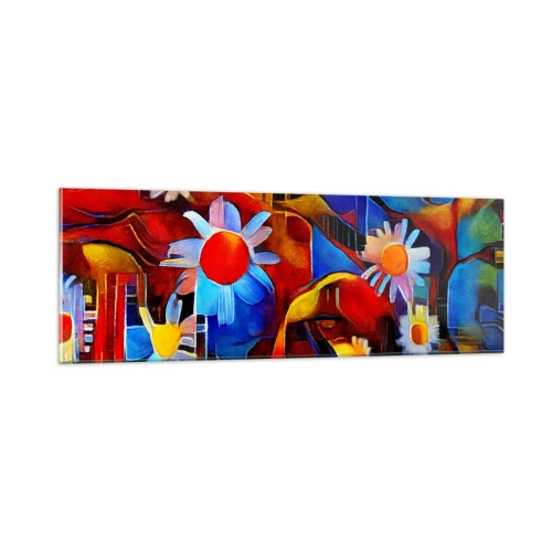 Glastavla - Bild på glas - Livets färger - 90x30 cm