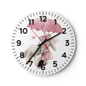 Väggklocka - Klocka på glas - Det är just kärlek - 30x30 cm