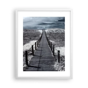 Affisch i vit ram - Precis vid kusten - 40x50 cm