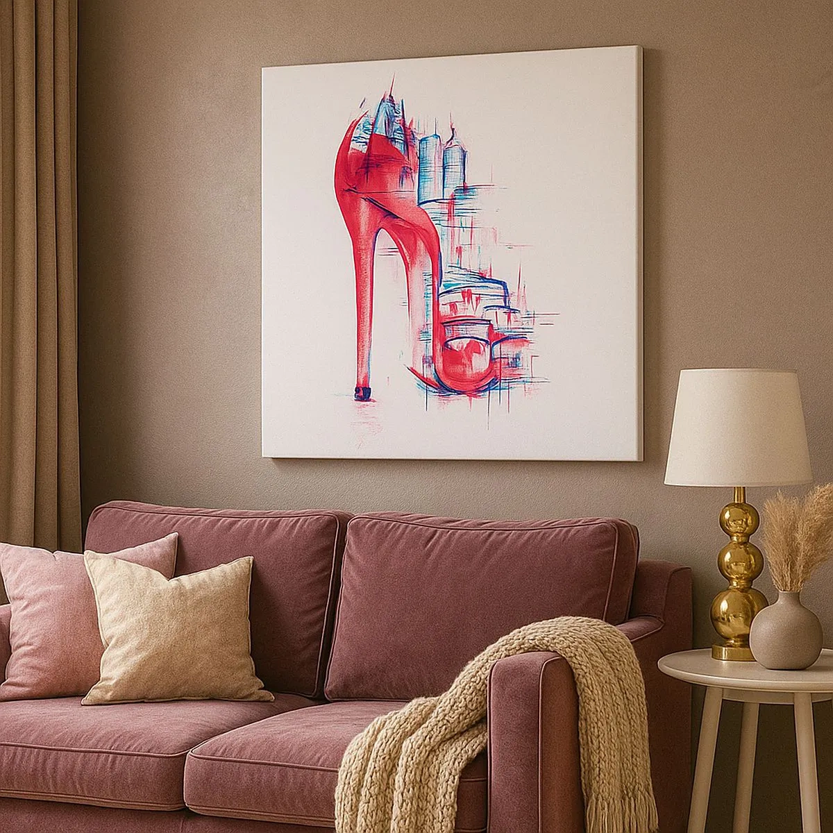 Canvastavla - Bild på duk - Storstadselegant - 30x30 cm