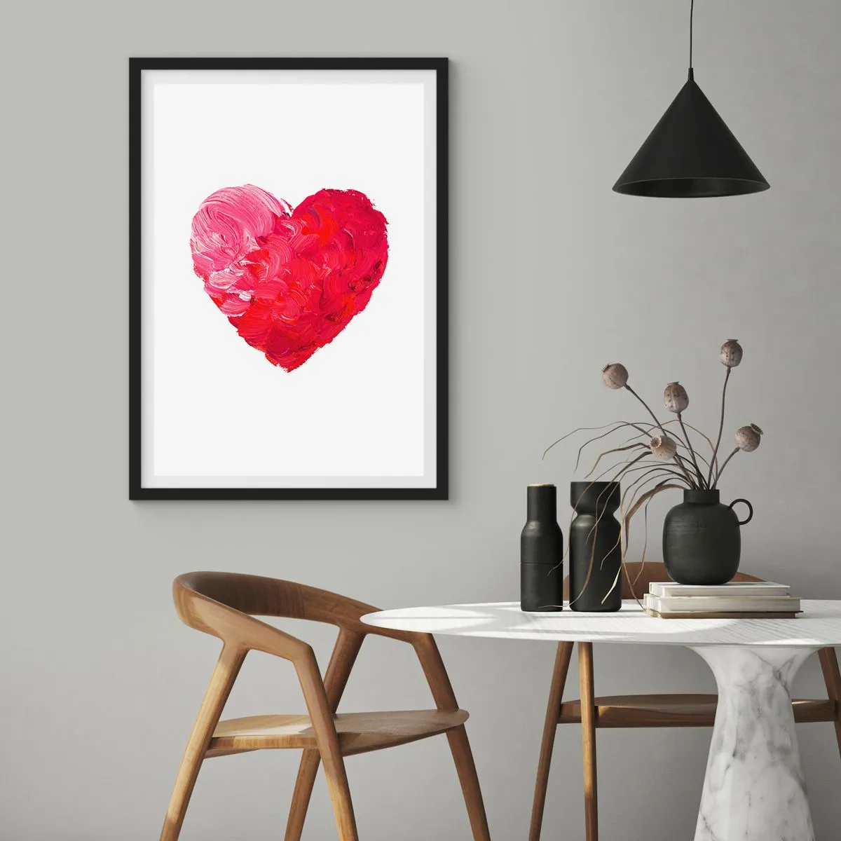 Affisch i svart ram - All you need is love - 40x50 cm