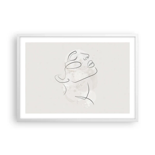 Affisch i vit ram - Drömmens kontur - 70x50 cm