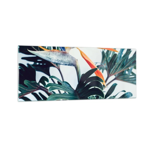 Glastavla - Bild på glas - Fågelbuske - 100x40 cm