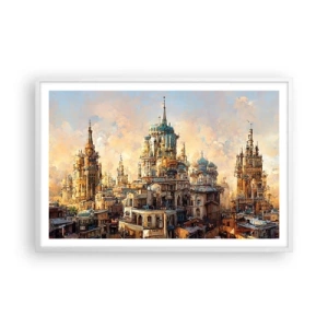 Affisch i vit ram - Städernas stad - 91x61 cm