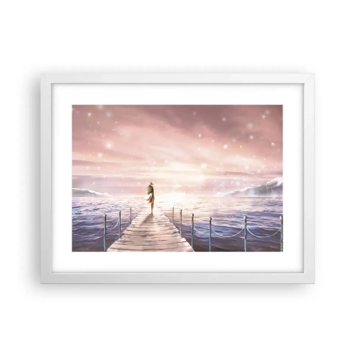 Affisch i vit ram - I drömmens ljus - 40x30 cm