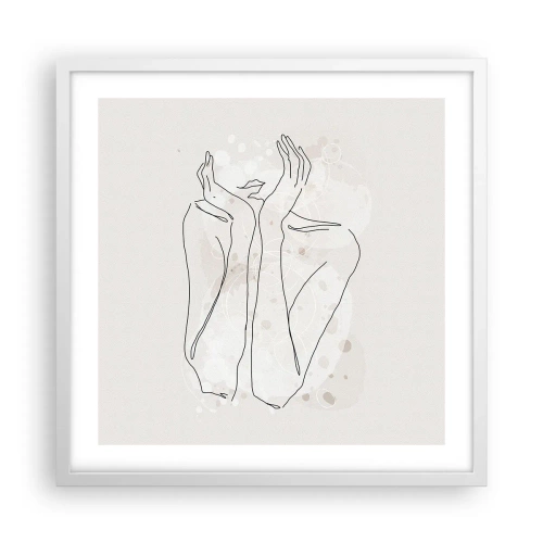 Affisch i vit ram - Drömstund - 50x50 cm