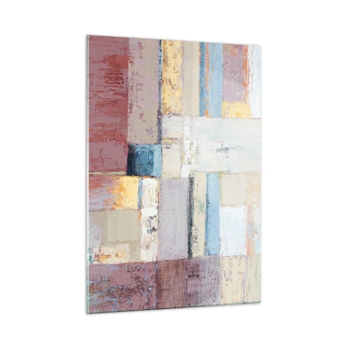Glastavla - Bild på glas - Geometrins lugn - 50x70 cm