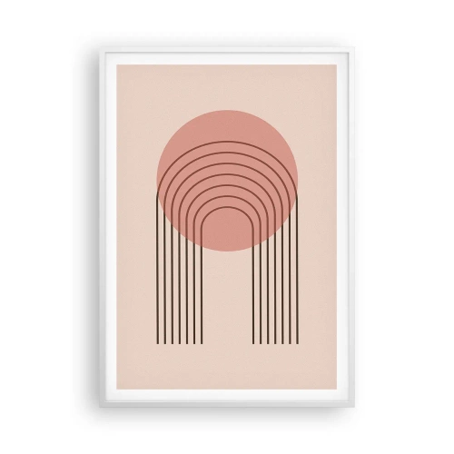 Affisch i vit ram - Ostoppad attraktionskraft - 70x100 cm