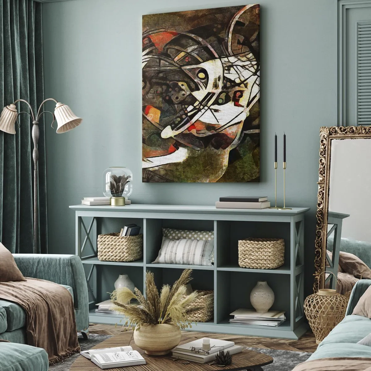 Canvastavla - Bild på duk - Hör du rörelse? - 55x100 cm