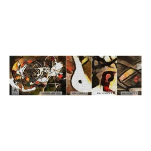 Provbit av självhäftande fototapet Deluxe Sticker - Hör du rörelse? - Abstraktion, Kubism, Bit - 100x30 cm