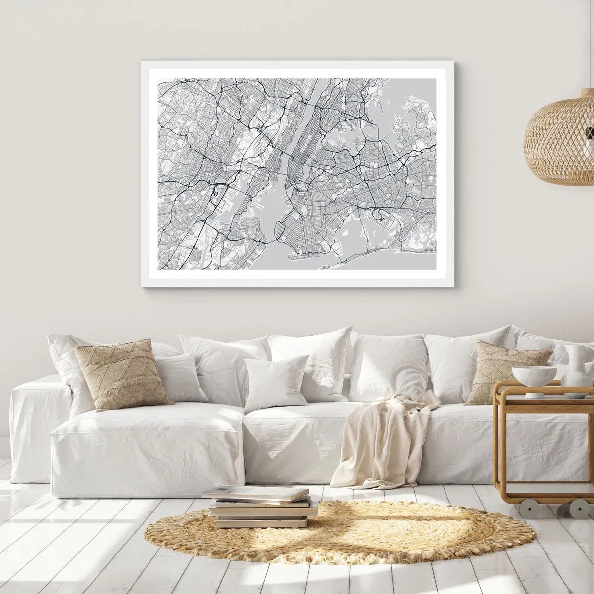 Affisch i vit ram - Metropolens anatomi - 91x61 cm