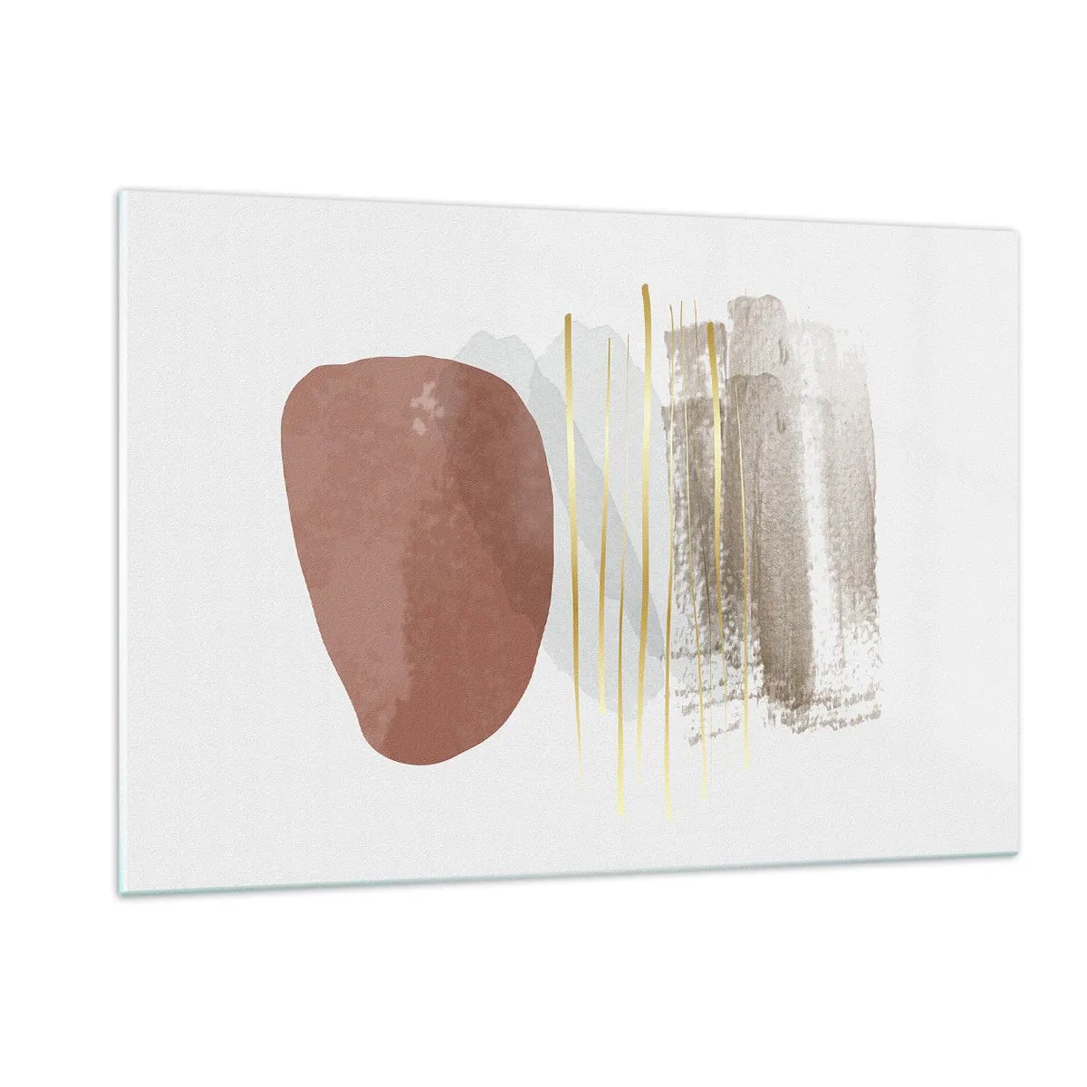 Glastavla - Bild på glas - Abstrakt pelargång - 120x80 cm