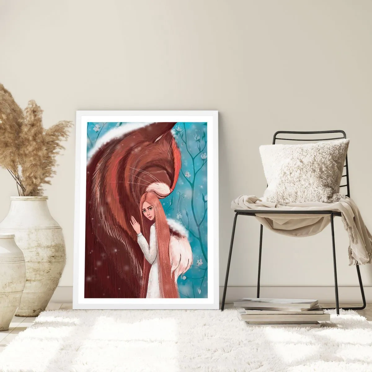 Affisch i vit ram - Välkommen till sagan - 50x70 cm
