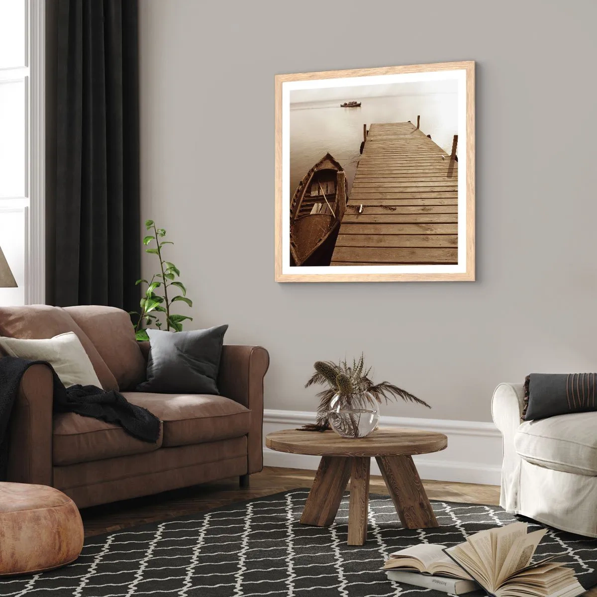 Affisch i ram av ljusek - Stora lugnet - 30x30 cm