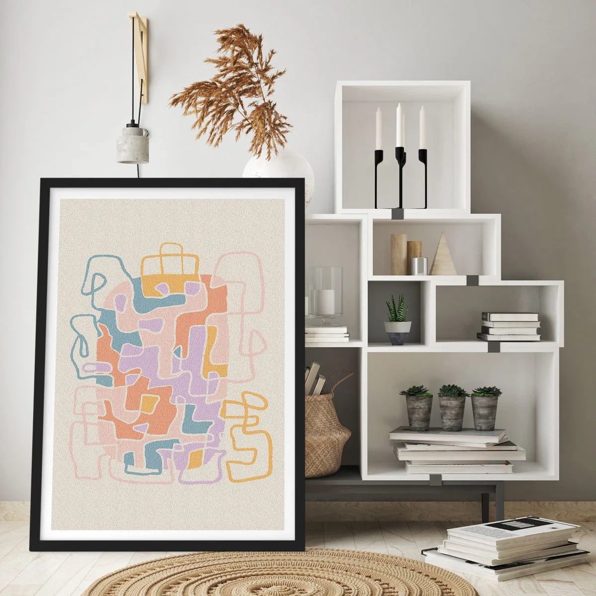 Affisch i svart ram - Labyrint - ett glädjefyllt äventyr - 70x100 cm