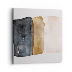 Canvastavla - Bild på duk - Komposition av jordens färger - 30x30 cm