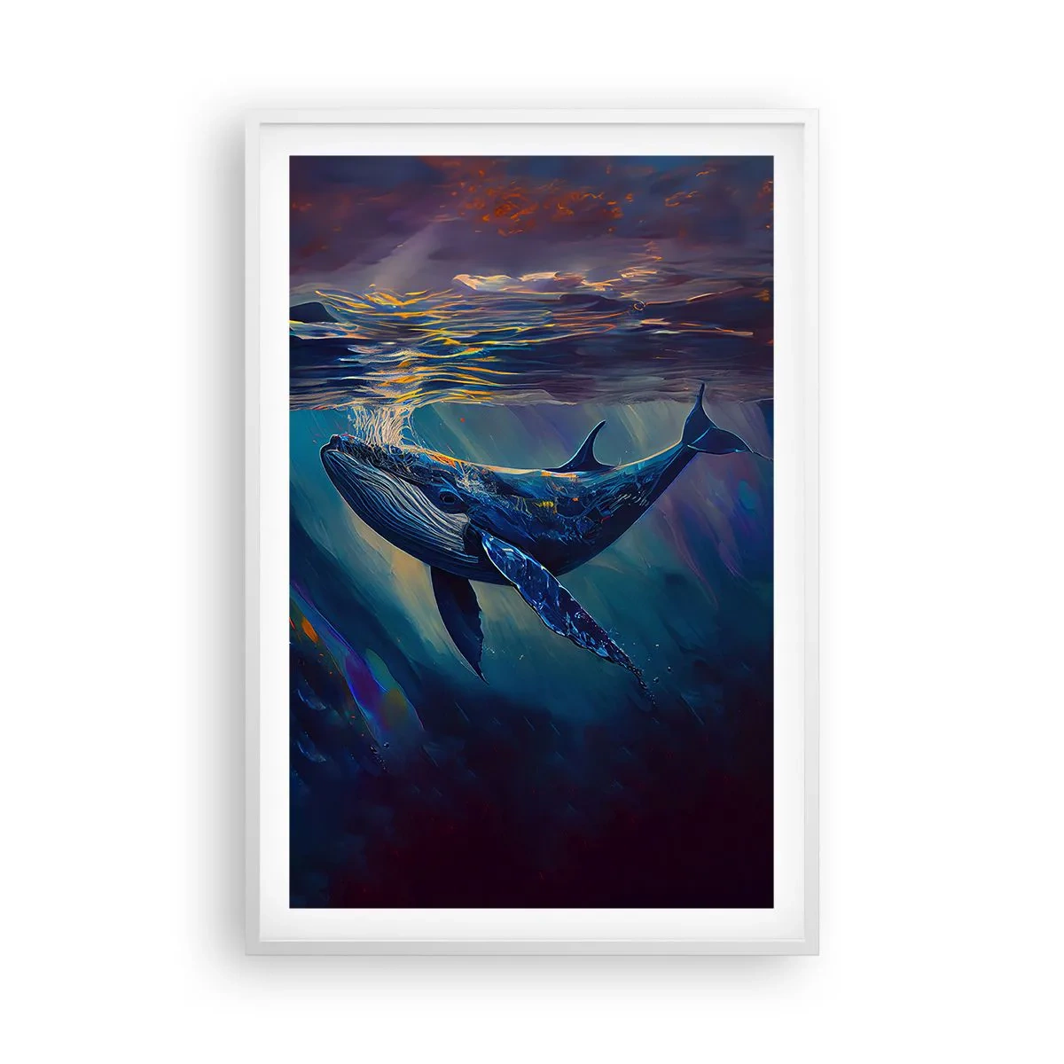 Affisch i vit ram - Välkommen till min värld - 61x91 cm