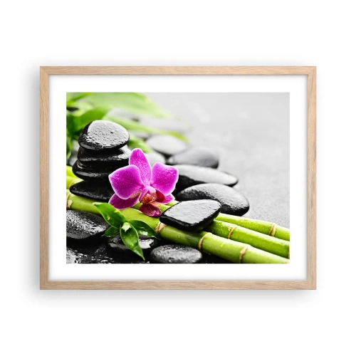 Affisch i ram av ljusek - Lugn balans - 50x40 cm