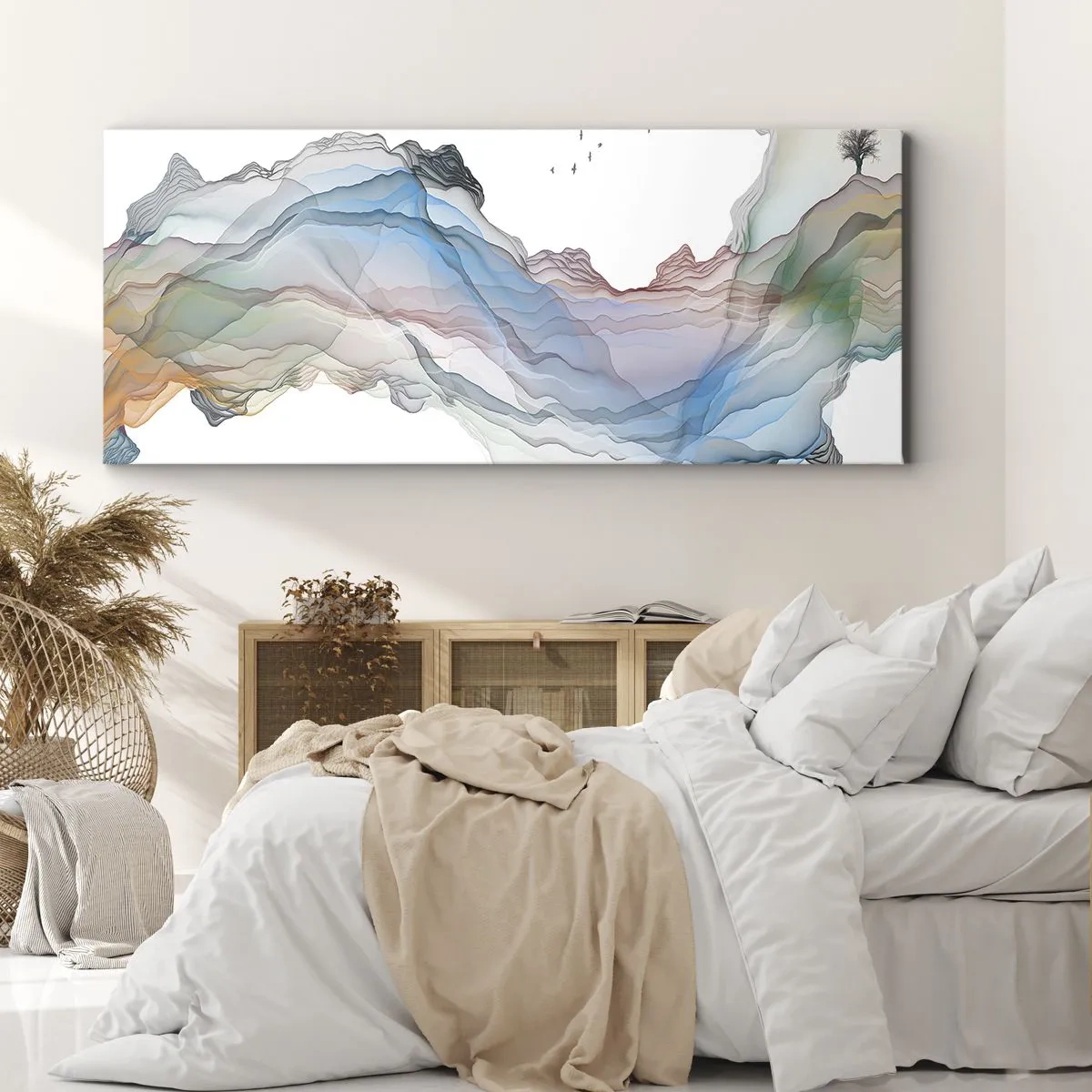 Canvastavla - Bild på duk - Mot kristallfjäll - 120x50 cm