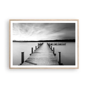Affisch i ram av ljusek - Vattnet - lugnet - 100x70 cm