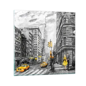 Glastavla - Bild på glas - New York berättelse - 30x30 cm